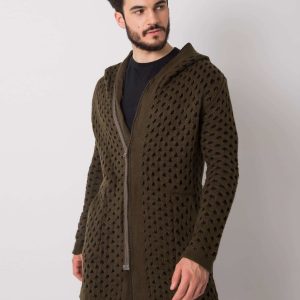 Khaki hooded sweater for men Keith