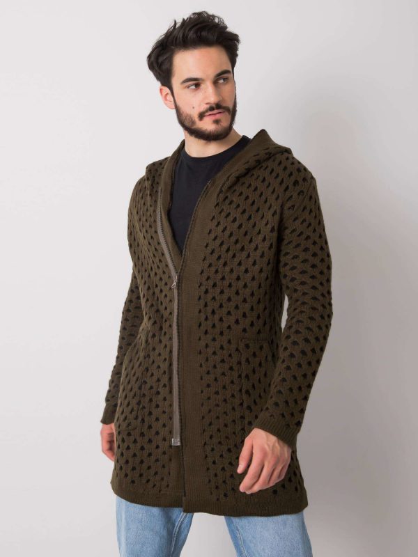 Khaki hooded sweater for men Keith