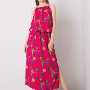 Fuchsia dress with print Amaranta RUE PARIS