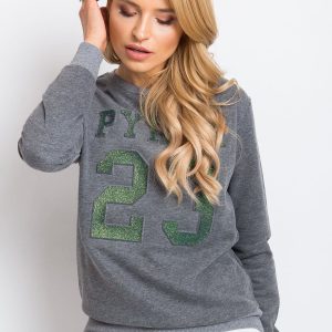 RUE PARIS Grey Sweatshirt Wanting