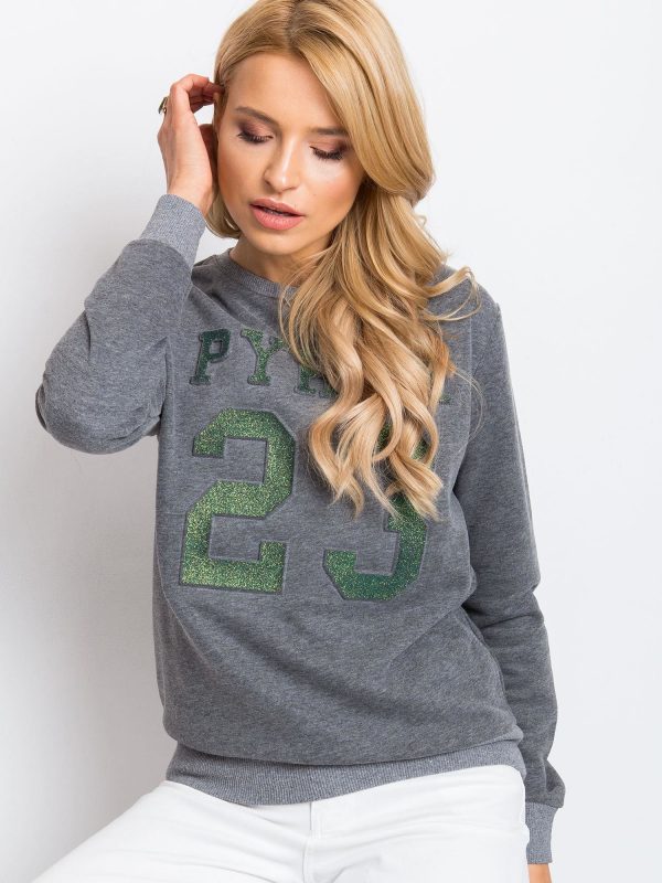 RUE PARIS Grey Sweatshirt Wanting