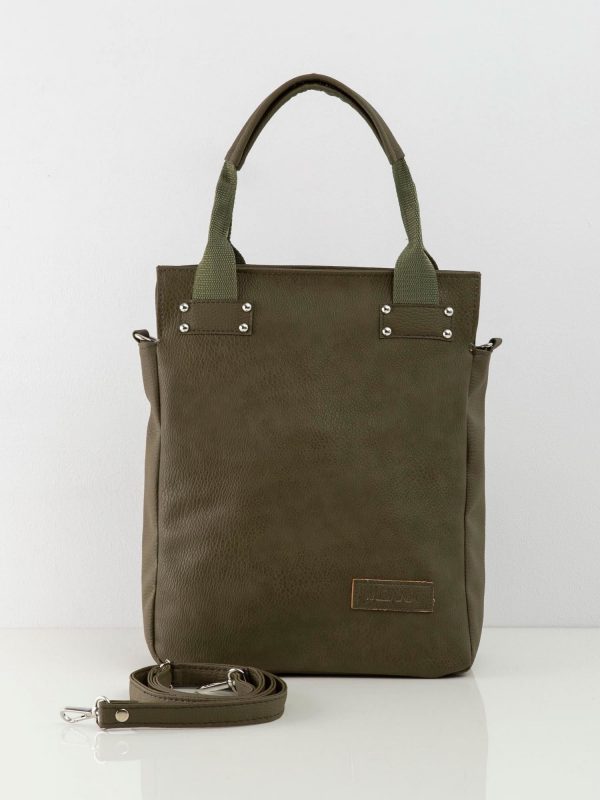 Khaki bag with handles