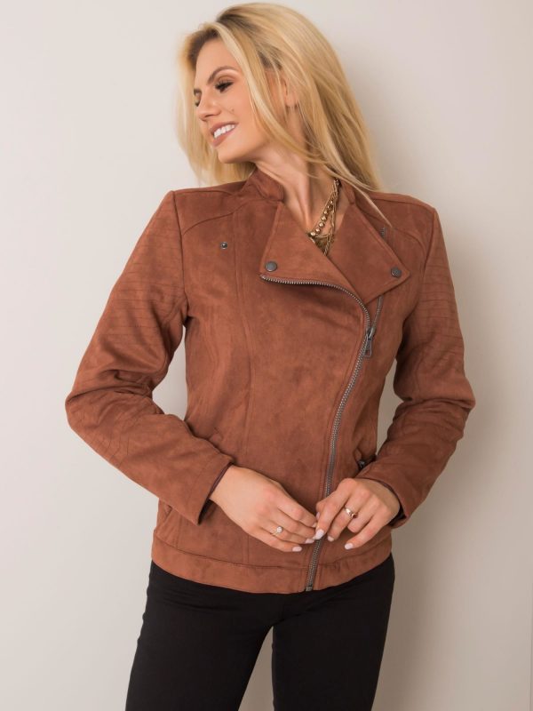 Brown eco-suede jacket Hannah STITCH & SOUL