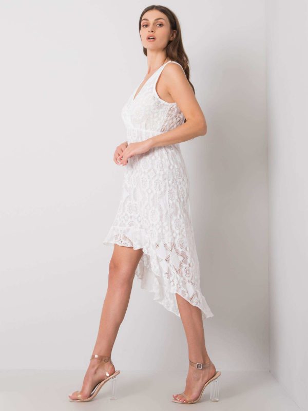 White dress with lace Faustina