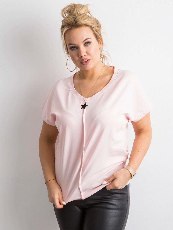 Pale pink T-shirt PLUS SIZE