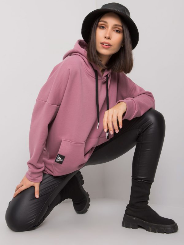 Dirty pink kangaroo sweatshirt plus size Josefina