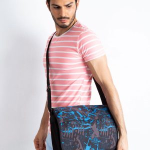 Black and Blue Men's Shoulder Bag