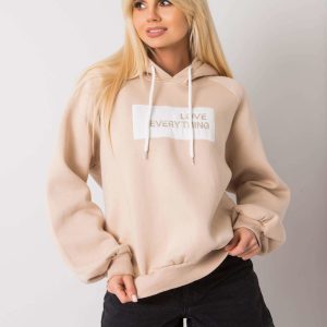 Beige padded sweatshirt Dina