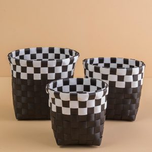 Black Braided Basket Set