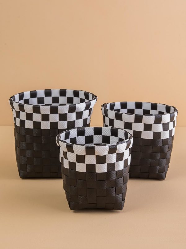 Black Braided Basket Set