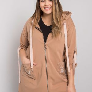 Camel plus size zipper sweatshirt Zurich