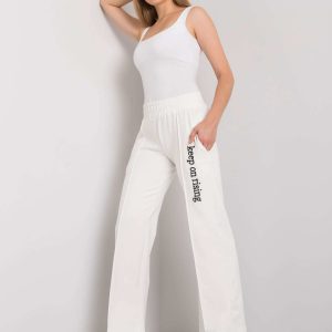 Ecru sweatpants with straight leg Dennise