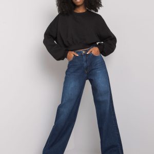 Dark blue wide jeans by Darshi