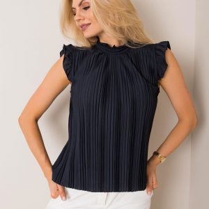 Navy blue blouse Lumee RUE PARIS