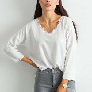 White blouse with soft gloss