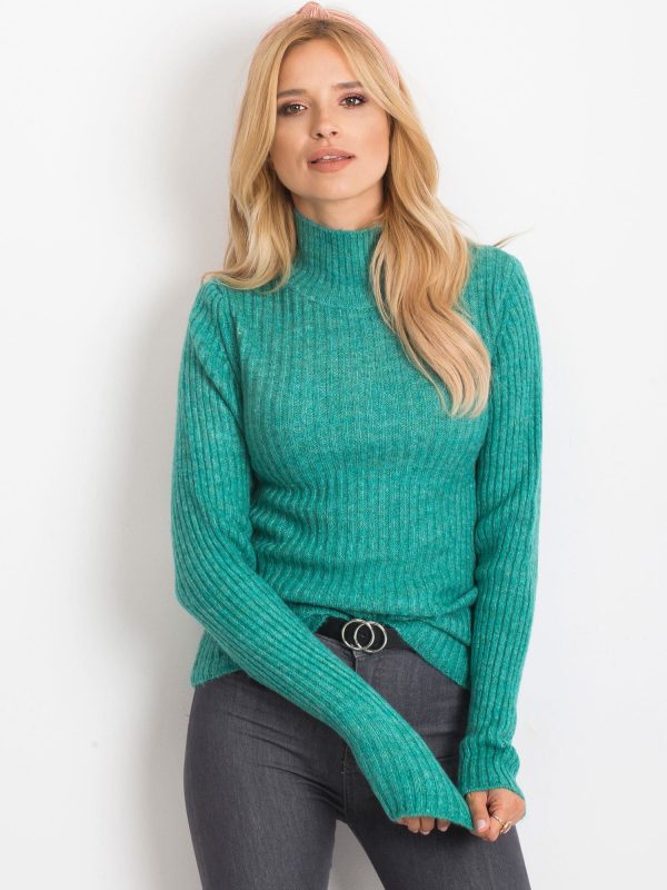 RUE PARIS Turquoise Milo sweater