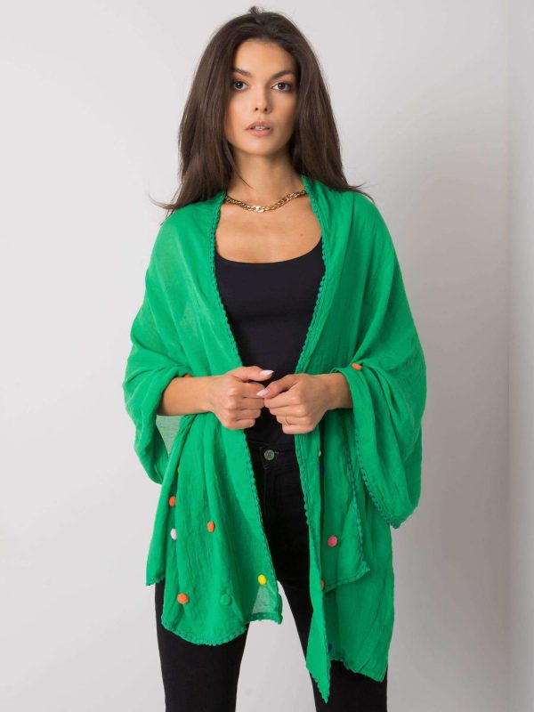 Women's green viscose wrap