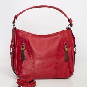 Red City Bag with Detachable Strap