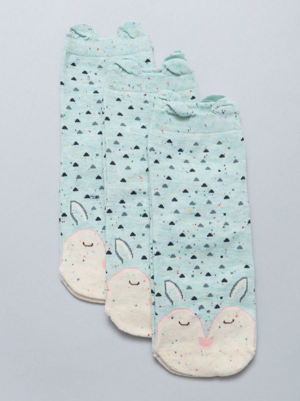 Mint Socks with Animals 3-Pack