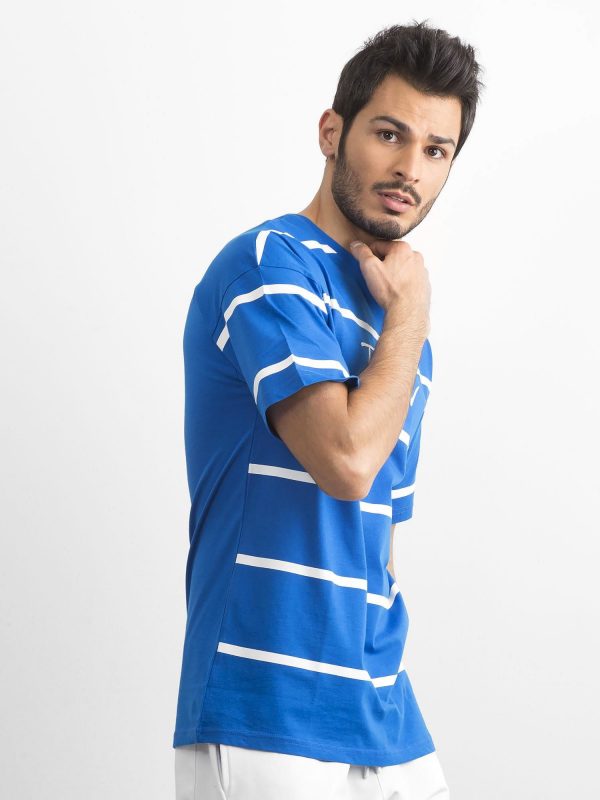 Blue Striped Men's T-Shirt