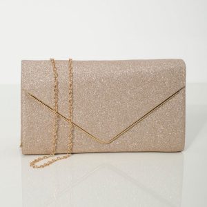 Champagne glitter evening bag