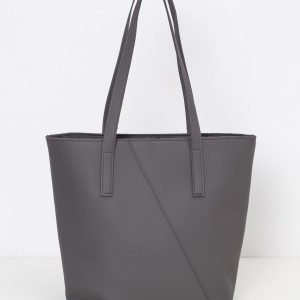 Grey eco-leather handbag