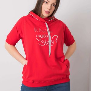 Whitney's red plus size sweatshirt