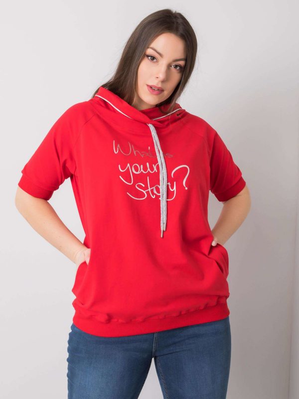 Whitney's red plus size sweatshirt