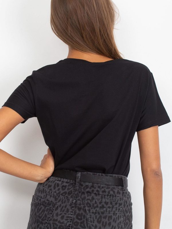 Black T-Shirt with Patch