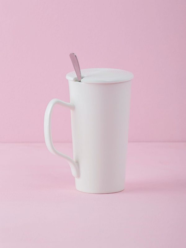 Ecru-Pink Tall Mug