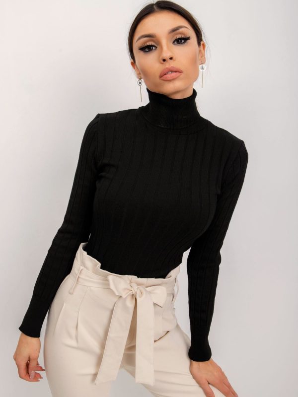 RUE PARIS Black Helen sweater