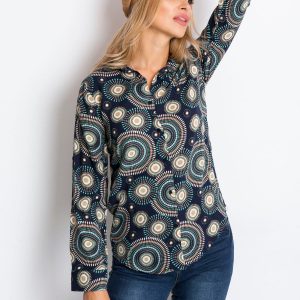 RUE PARIS Navy blue Courtnee shirt