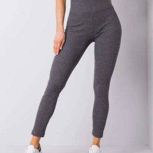 Dark Grey Sanja Melange Ribbed Leggings