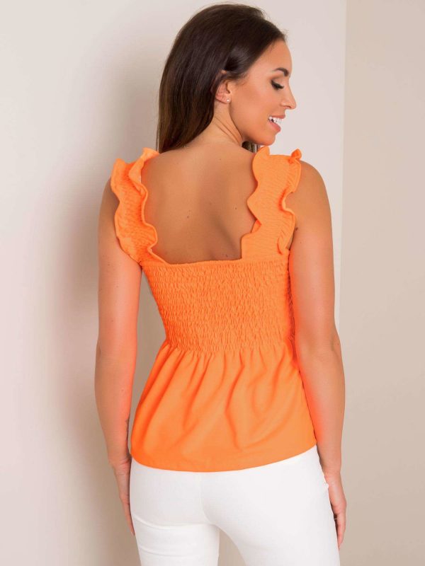 Fluo orange blouse Izzy RUE PARIS