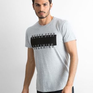 Men's T-shirt with print grey