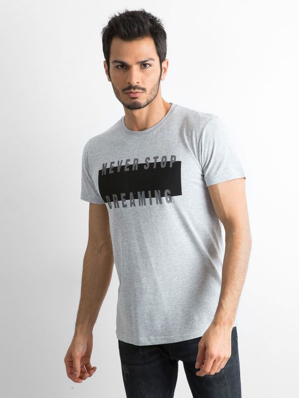 Men's T-shirt with print grey