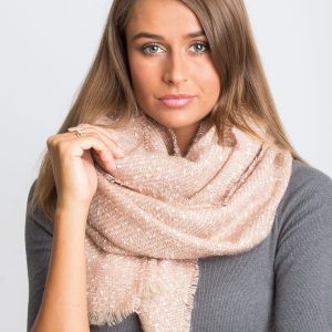 Beige melange scarf