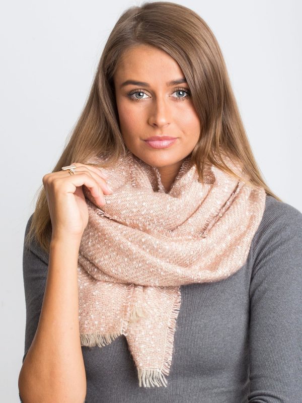 Beige melange scarf