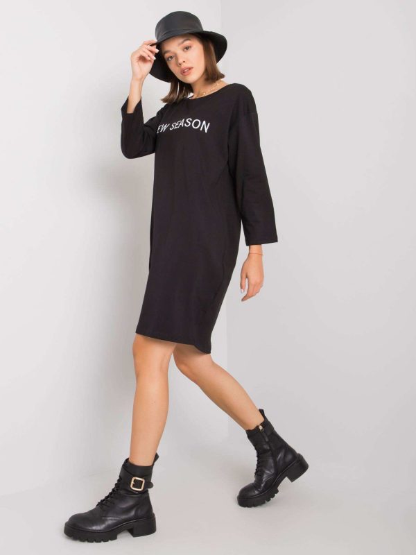 Black dress with Raina inscription