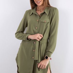 Green tunic with strap