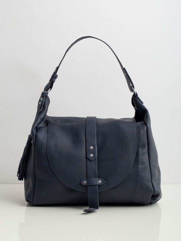 Navy blue large bag with cosmetic bag