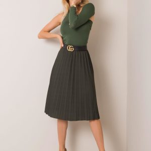 Khaki skirt Irene RUE PARIS