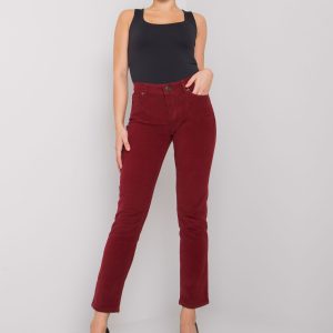 Burgundy women's corduroy pants Rotterdam