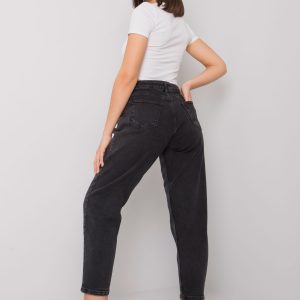 Dark Gray Straight Jeans Plus Size Johana