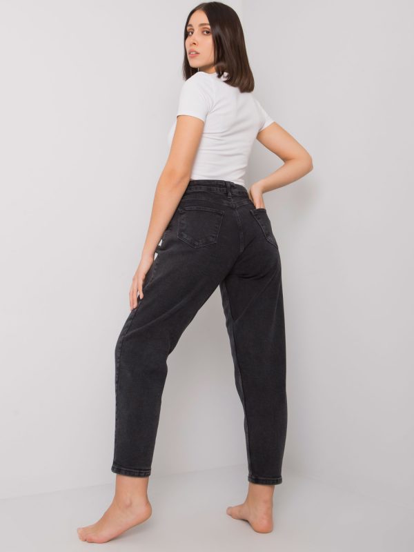 Dark Gray Straight Jeans Plus Size Johana