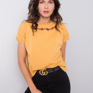 Pilar mustard blouse