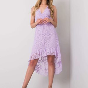 Light purple dress with lace Faustina