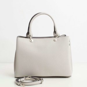 Grey saffiano ladies handbag