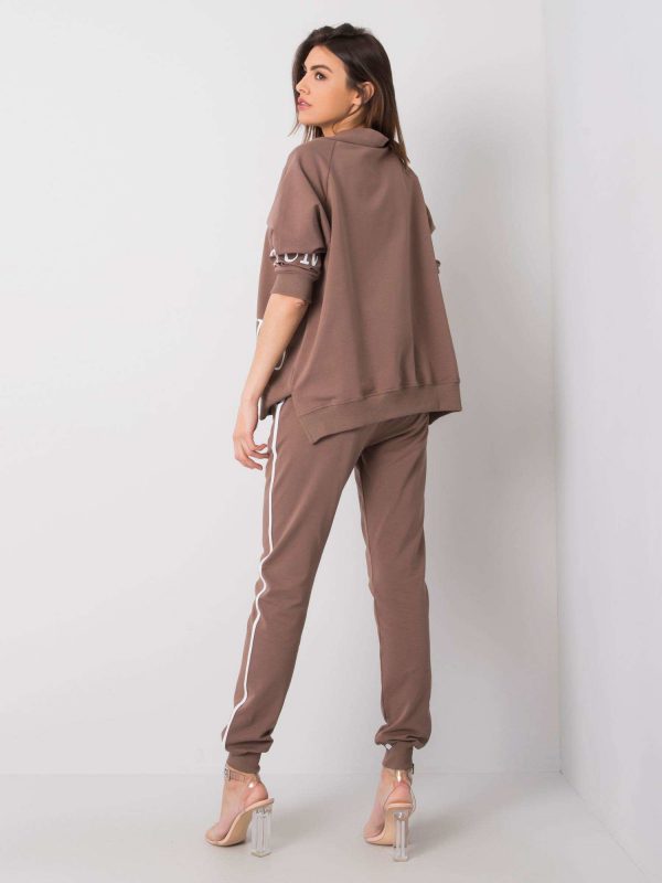 Tanvi dark beige sweatsuit set