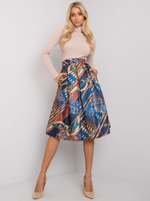 Dark blue skirt with Maringa prints